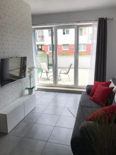 Apartament lawendowy - nad morzem z tarasem i garażem 5 min od plaży