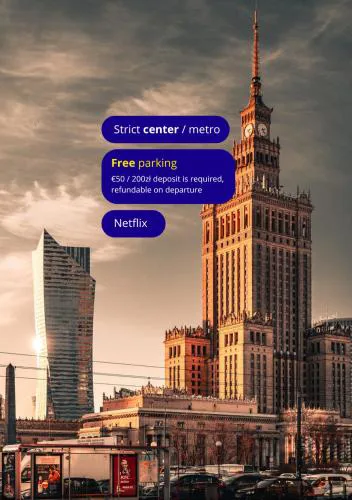 Apartment Strict Warsaw Center - Metro,Free Parking