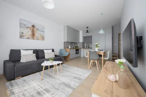 Metro Targówek One Bedroom Apartment for 4 with Furnished Balcony by Noclegi Renters