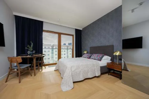 Modern Studio in Wola with Air Conditioning by Noclegi Renters