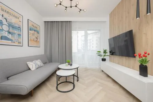 Przytulny Apartament z Parkingiem i Tarasem w Warszawie by Noclegi Renters