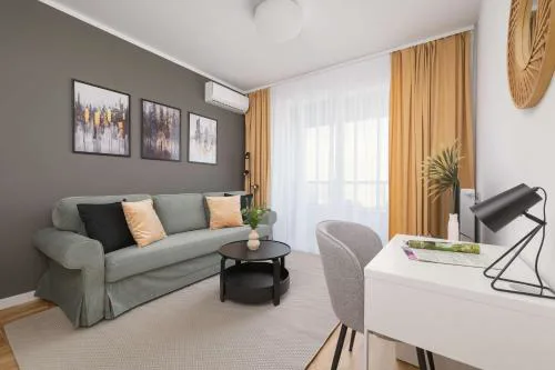 Apartamenty Urban Sunset w Katowicach, blisko Spodka i parku z Parkingiem, Klimatyzacją i Balkonem by Noclegi Renters