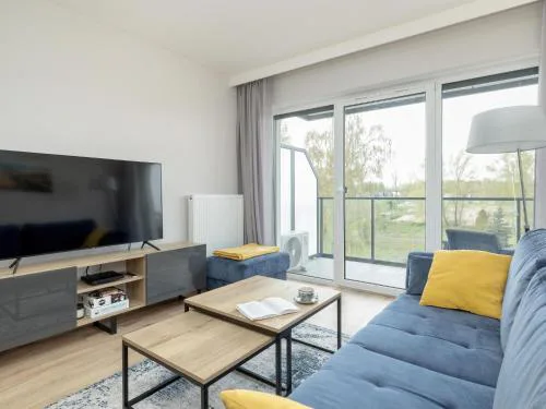 Apartment with a view of the river, pool and sauna