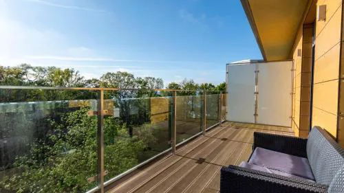 Apartamenty KOŁObrzegu 60 premium top floor taras od strony parku 1 min do plaży widok na morze