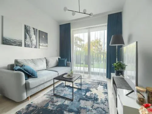 Ground floor apartment with a garden in Niechorze