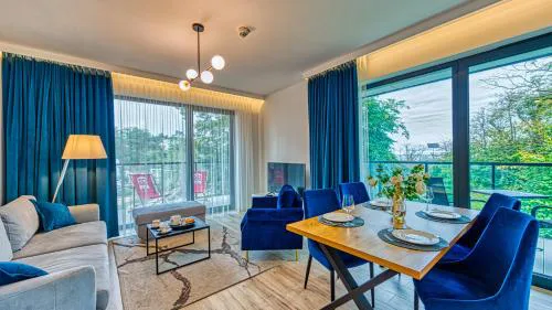 Rezydencja Niechorze 208 z 2 sypialniami, 2 łazienkami z Basenem, Sauną, Jacuzzi, przy samej PLAŻY - 5D Apartments