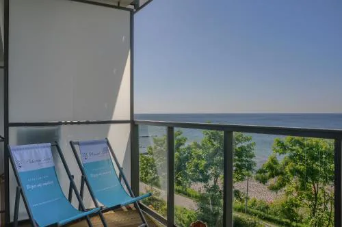 Apartament Okrzei z bezpośrednim widokiem na morze- Nadmorski Luksus Apartamenty