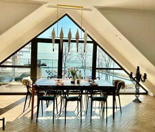 Apartament Masuria Sky w Nautica Resort z widokiem na jezioro Niegocin