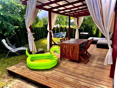 Apartament z tarasem w sercu mazur z prywatną plażą