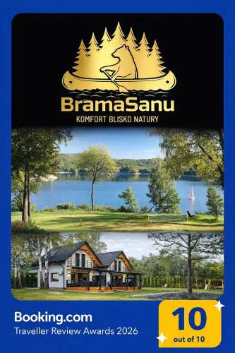 Brama Sanu - z prywatną linią brzegową Jeziora Solińskiego - pomosty - pontony - basen sezonowy