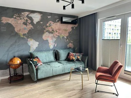 Apartament KOCHAM PODRÓŻE na Fuzji Klimatyzacja, Balkon, Wejście na KOD, WiFi, FV