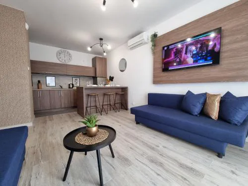 Q Apart Enter- 2 pokojowy klimatyzowany apartament przy Manufakturze z garażem Gratis, FV