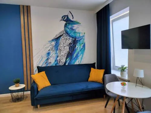 Noclegi Duet House Green Harmony Studio wejście na kod CENTRUM Ptak, Orientarium, Mandoria, Fala, Centrum Zdrowia Matki Polki, bezpłatny parking, klimatyzacja