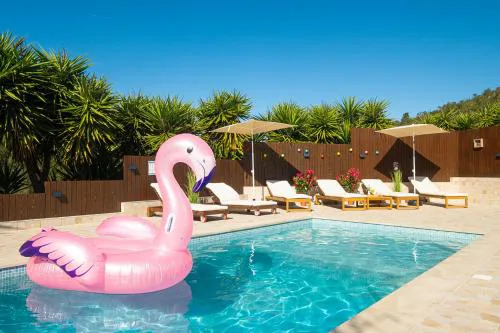 Luxe villa for 8 - Heated Pool -AC -BBQ Area - Patio - 160Mbps - Olives - Palm - vineyard