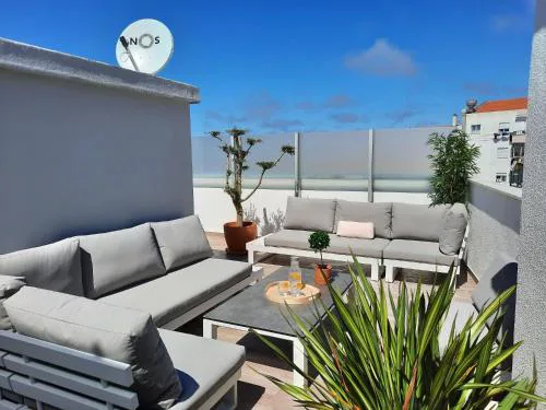 Sitius 5B - NEW seaview apartment with rooftop terrace in historical centre Sitio da Nazaré