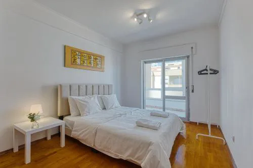 Quarto duplo com vista rio num apartamento partilhado
