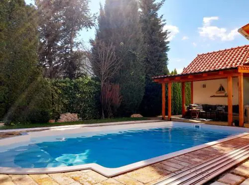 Canadian style house with 3D effect pool