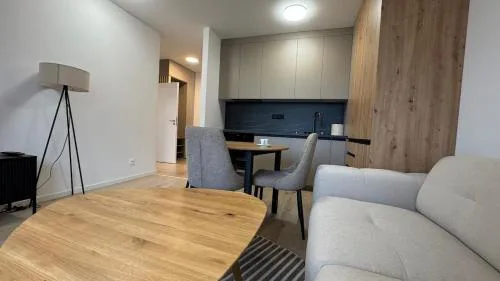 Apartment with balcony near airport with parking