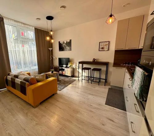 New, sunny, terrace, grill, parking!