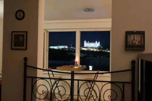 Studio with a view of the center of Bratislava