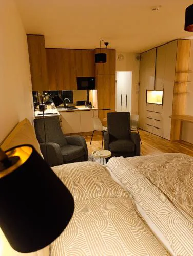 Metropolis apartment, free parking, city center