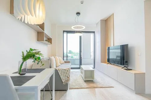 Stylish 1BR & 1LR Apartment Cozy City View