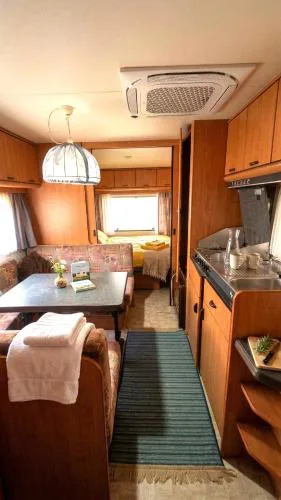 Caravan in the backyard