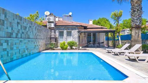 Kayaköy 3 bedroom secluded villa with private pool hot tub