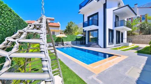 Ovacık 3 bedroom villa with private pool hot tub