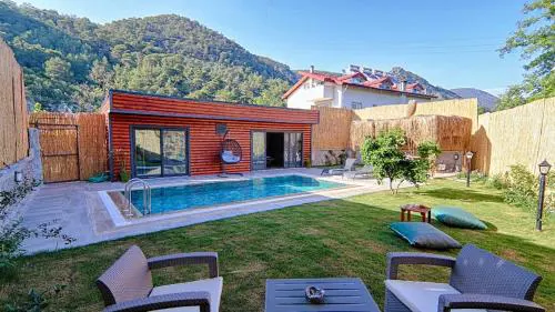Private detached villa with swimming pool in İnlice, Fethiye
