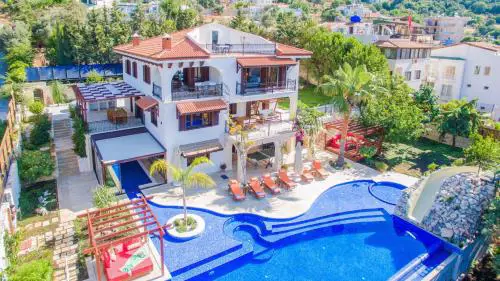Kalkan 4 Bedroom Luxury Villa -Water slide, Indoor Pool, Sauna