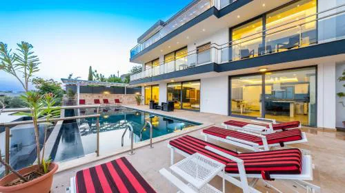 Kalkan 6 bedroom seaview villa with private pool hot tub