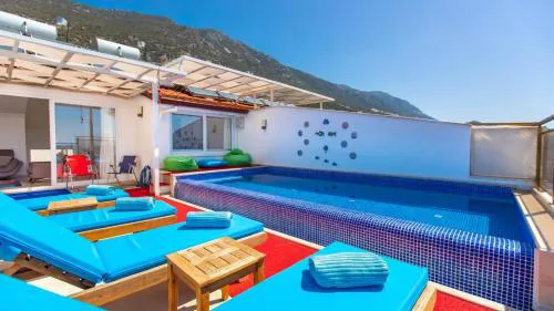 Kızıltaş 3 bedroom seaview apartment with private pool